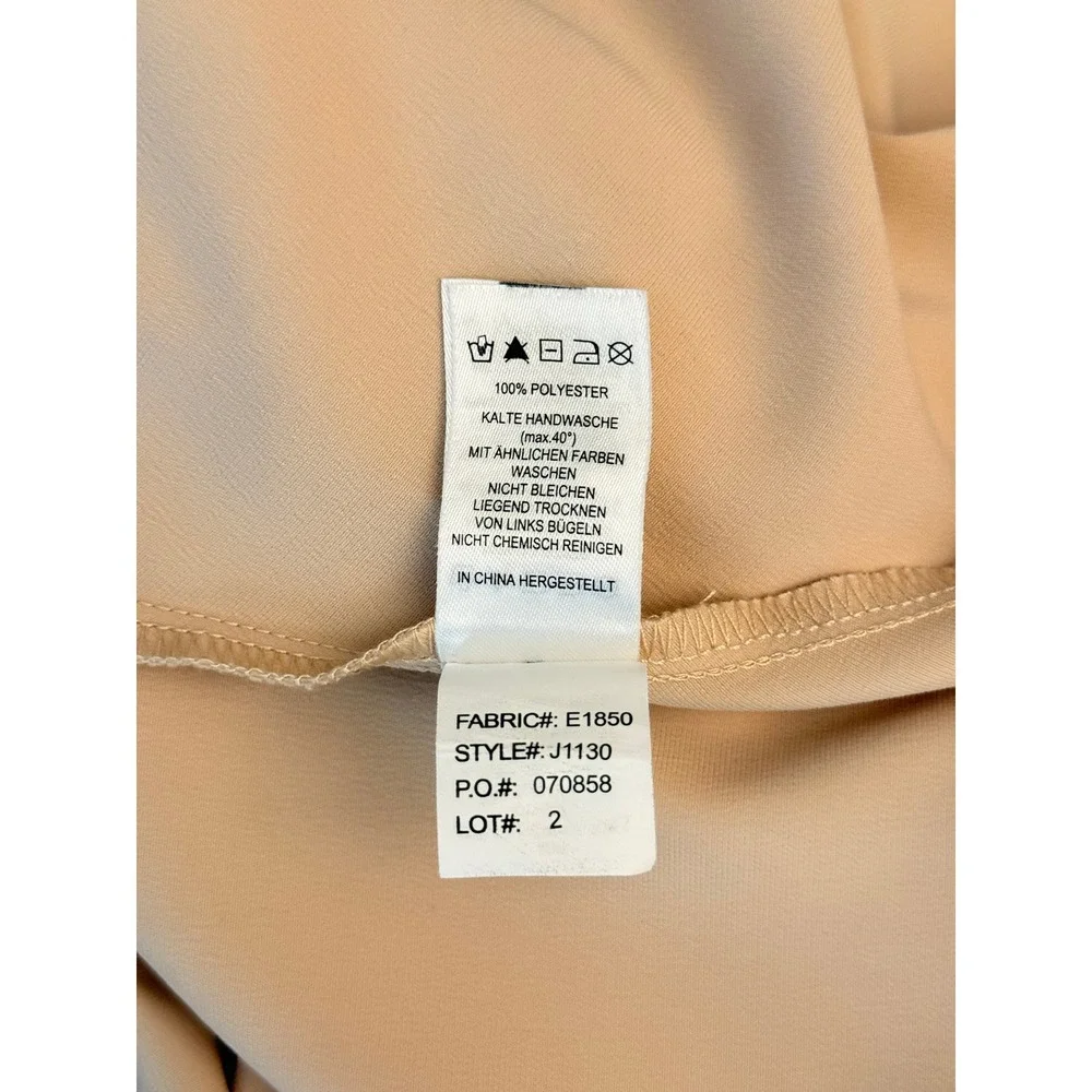 Rachel Zoe Satin Midi Slip Skirt 12 Champagne Minimalist